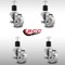 Service Caster 3'' SS Nylon Swivel 1-7/8'' Expanding Stem Caster Set with Brake, 4PK SCC-SSEX20S314-NYS-TLB-178-4 - alternate 4